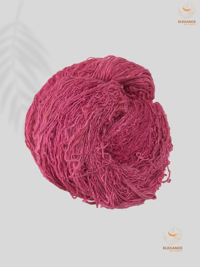 Pink Handspun Eri Silk Yarn