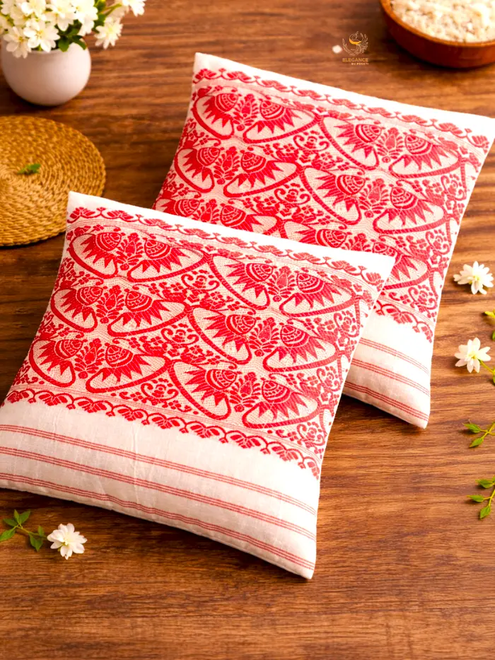 Handwoven Gamosa Style Cushion Cover